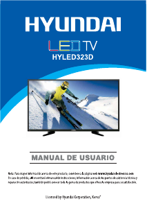 Manual de uso Hyundai HYLED323D Televisor de LED
