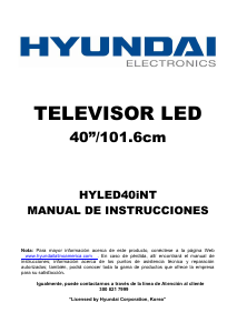 Manual de uso Hyundai HYLED401iNT Televisor de LED