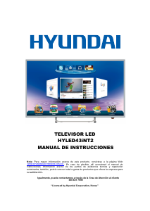 Manual de uso Hyundai HYLED43iNT2 Televisor de LED