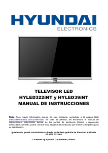 Manual de uso Hyundai HYLED39iNT Televisor de LED