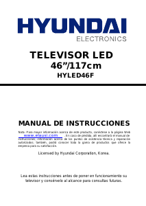 Manual de uso Hyundai HYLED46F Televisor de LED