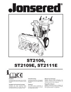 Manual Jonsered ST2109E Ventilador de neve