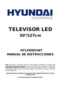 Manual de uso Hyundai HYLED501iNT Televisor de LED