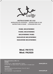 Manuale Jata PA2020 Termoventilatore