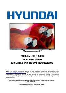 Manual de uso Hyundai HYLED326ED Televisor de LED