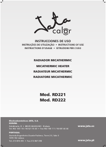 Manual de uso Jata RD221 Calefactor