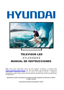 Manual de uso Hyundai HYLED402ED Televisor de LED