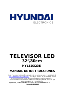 Manual de uso Hyundai HYLED323E Televisor de LED