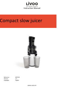 Manual Livoo DOP238 Juicer