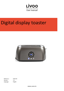 Manual Livoo DOD178 Toaster