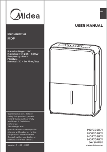 Manual Midea MDP50SR71 Dehumidifier