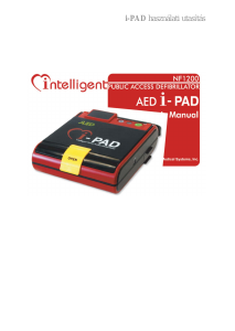 Használati útmutató i-PAD NF1200 Defibrillátor