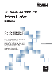 Instrukcja iiyama ProLite B2283HS Monitor LCD