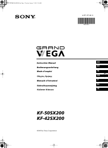 Manual Sony Grand Wega KF-42SX200 LCD Television