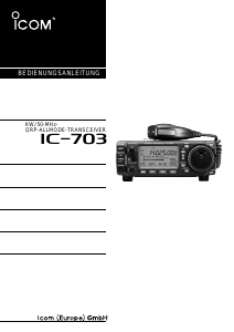 Bedienungsanleitung Icom IC-703 Transceiver