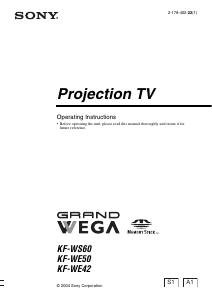 Manual Sony KF-WE50A1 Television