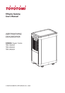 Manual Toyotomi TDE-24GA20 Dehumidifier