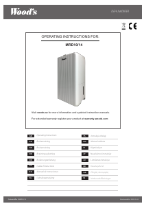 Manual Wood's MRD10 Dezumidificator