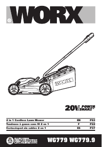 Manual Worx WG779 Lawn Mower