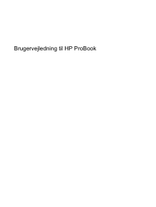 Brugsanvisning HP ProBook 470 G3 Bærbar computer