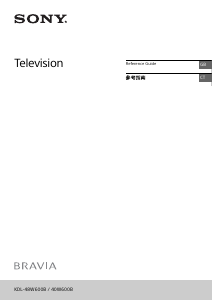 Manual Sony Bravia KDL-48W600B LCD Television