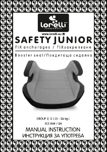 Manuale Lorelli Safety Junior Seggiolino per auto
