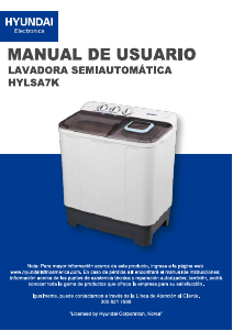 Manual de uso Hyundai HYALSA7K Lavadora