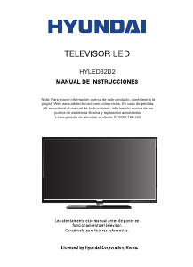 Manual de uso Hyundai HYLED32D2 Televisor de LED