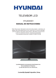 Manual de uso Hyundai HYLED40D1 Televisor de LED