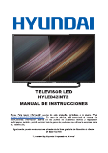 Manual de uso Hyundai HYLED42iNT2 Televisor de LED