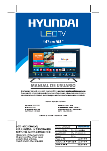 Manual de uso Hyundai HYLED58iNT2 Televisor de LED