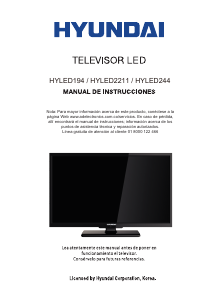 Manual de uso Hyundai HYLED194 Televisor de LED