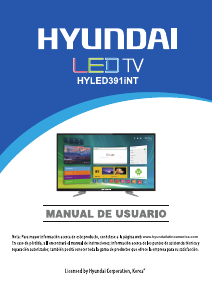 Manual de uso Hyundai HYLED391iNT Televisor de LED