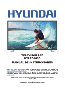 Manual de uso Hyundai HYLED403D Televisor de LED