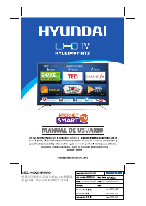 Manual de uso Hyundai HYLED407iNT2 Televisor de LED