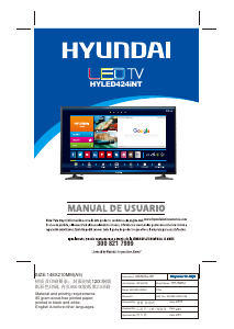 Manual de uso Hyundai HYLED424iNT Televisor de LED