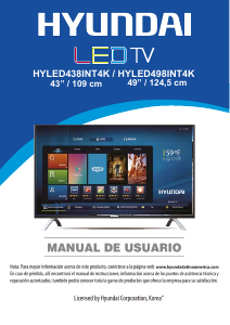 Manual de uso Hyundai HYLED438INT4K Televisor de LED