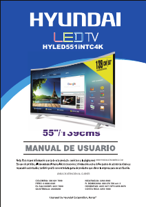 Manual de uso Hyundai HYLED551INTC4K Televisor de LED
