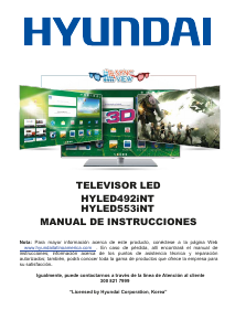 Manual de uso Hyundai HYLED553iNT Televisor de LED