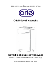 Manuál Arie AP25 Vysoušeč