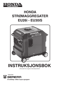 Bruksanvisning Honda EU26i Generator