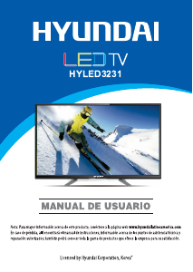 Manual de uso Hyundai HYLED3231 Televisor de LED