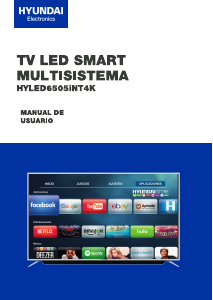 Manual de uso Hyundai HYLED6505iNT4K Televisor de LED
