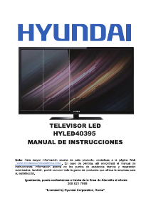 Manual de uso Hyundai HYLED40395 Televisor de LED