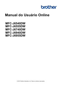 Manual Brother MFC-J6740DW Impressora multifunções