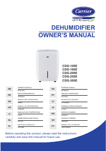 Brugsanvisning Carrier CDG-205E Affugter