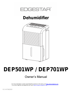 Manual Edgestar DEP701WP Dehumidifier