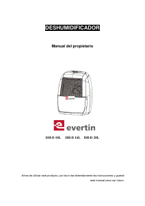 Manual de uso Evertin DH-D 20L Deshumidificador