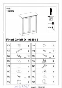 Hướng dẫn sử dụng Leen Bakker Vera 2 Tủ tường