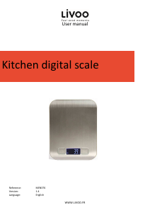 Manual Livoo MEN376 Kitchen Scale